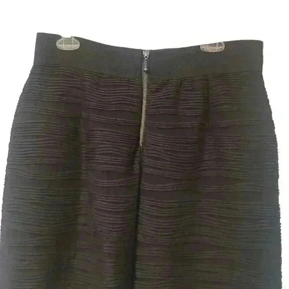 Alfani Women's Black Poly/Spandex Stretchy Horizontal Pleats Lined Straight Skir - Picture 11 of 12